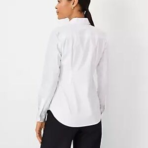 Loft Women’s White Stretchy Button Down Blouse Size 4